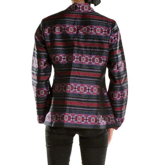 Talbots Vintage 100% Silk Asian Inspired Stunning Blazer Size 14 - Picture 6 of 12